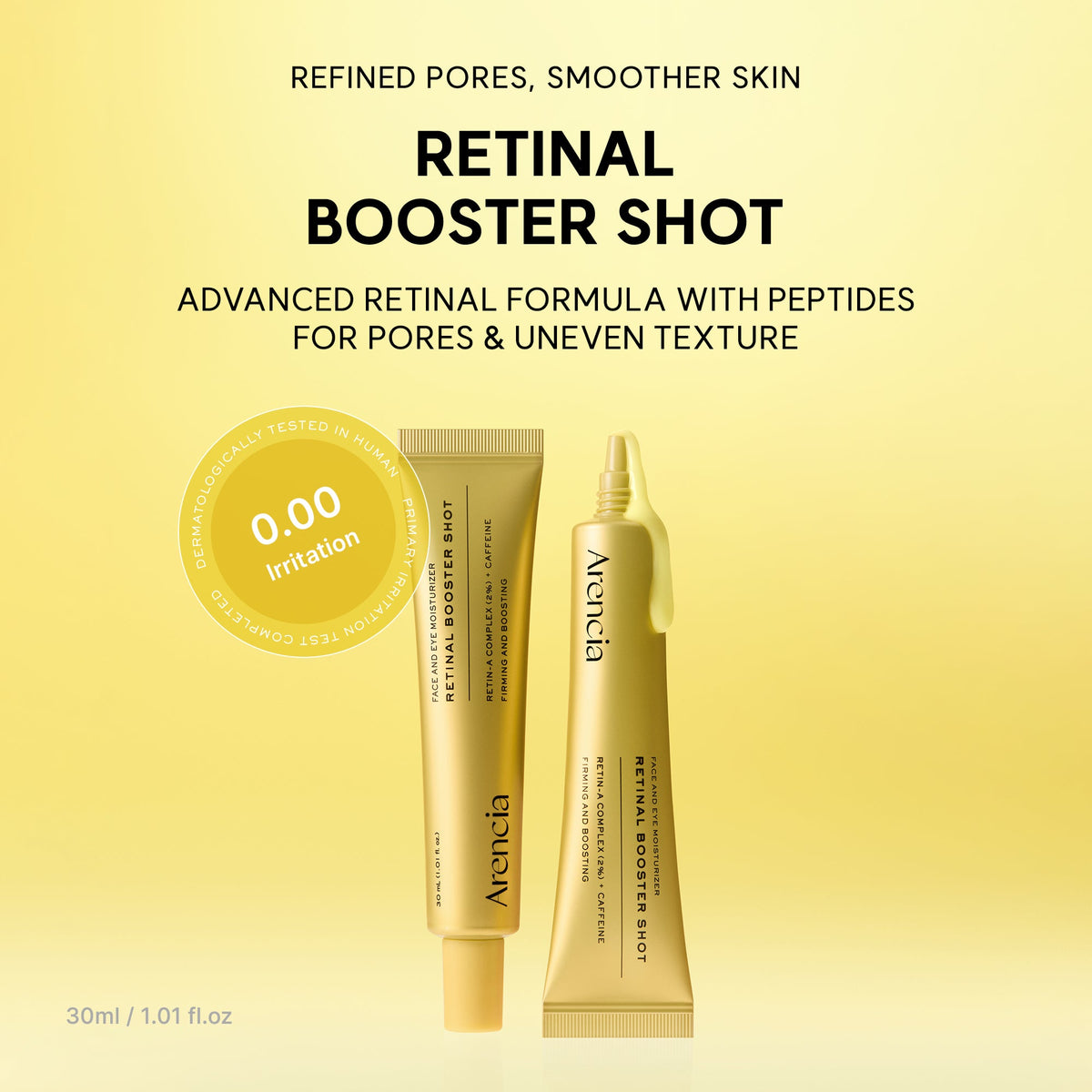 Retinal Booster Shot, Advanced Retinal & Caffeine Formula for Firm, Pore-Refined Skin, 1.01 fl oz