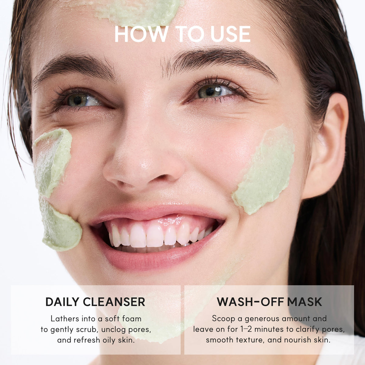 Arencia Fresh Green Rice Mochi Cleanser, Gentle Daily Cleanser for Congestion-Prone Skin, 1.76oz / 4.23oz